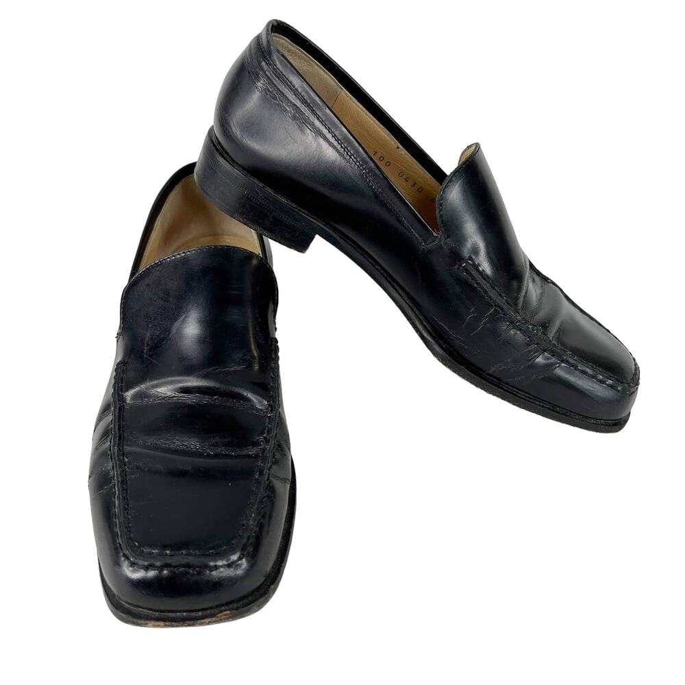 Gucci Womens Loafers Shoes Patent Leather Black 6B 100 0430
